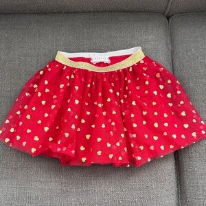 Red and Gold Heart TuTu Skirt for Kids